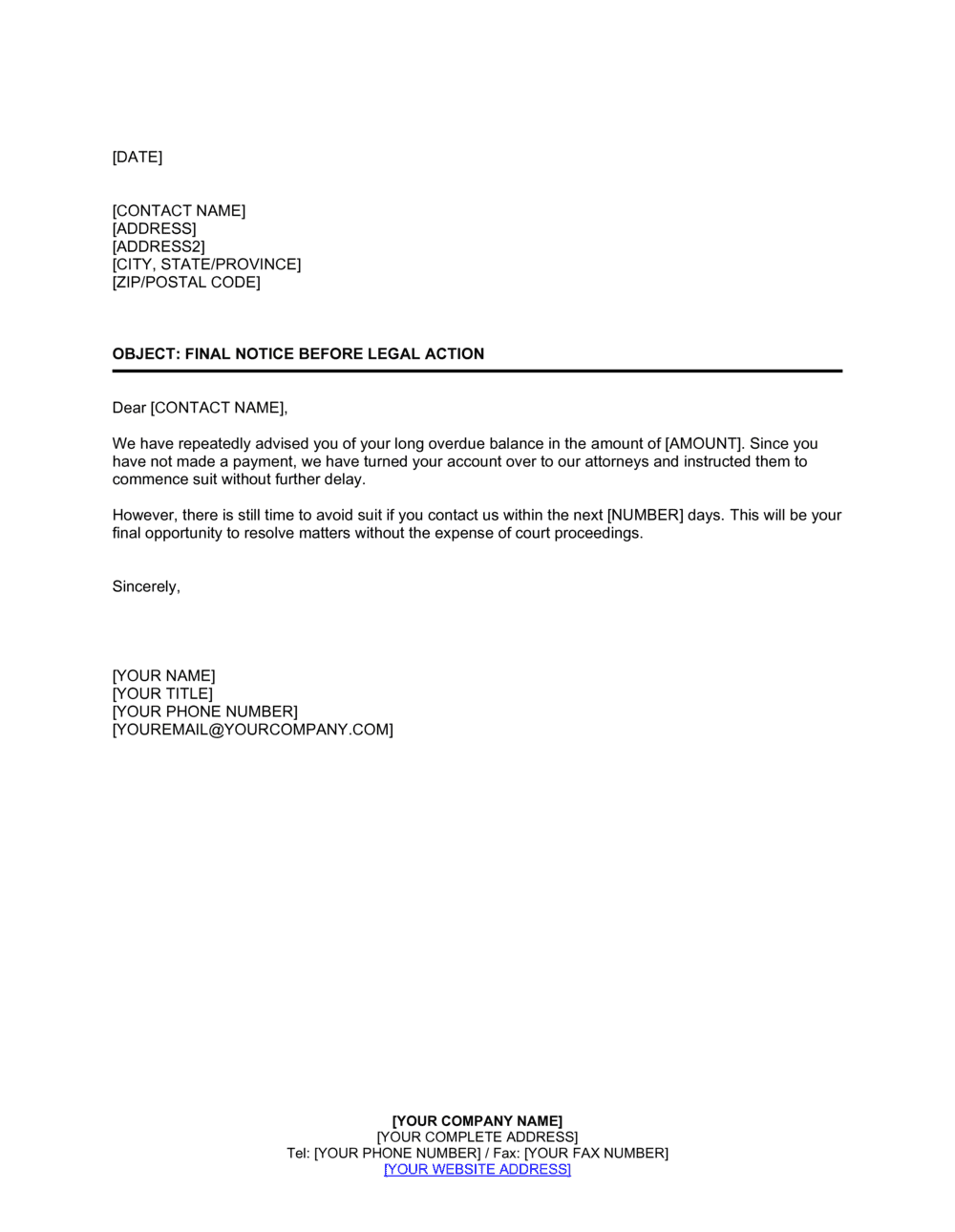 Final Notice Letter Before Legal Action from templates.business-in-a-box.com
