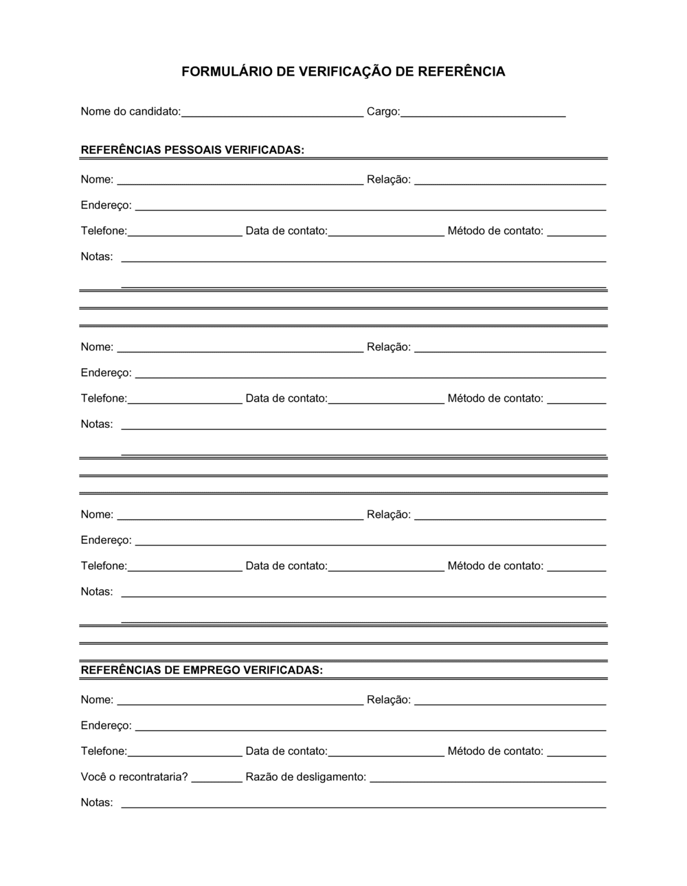 Business-in-a-Box's FOrmulário de Verificação de Referência