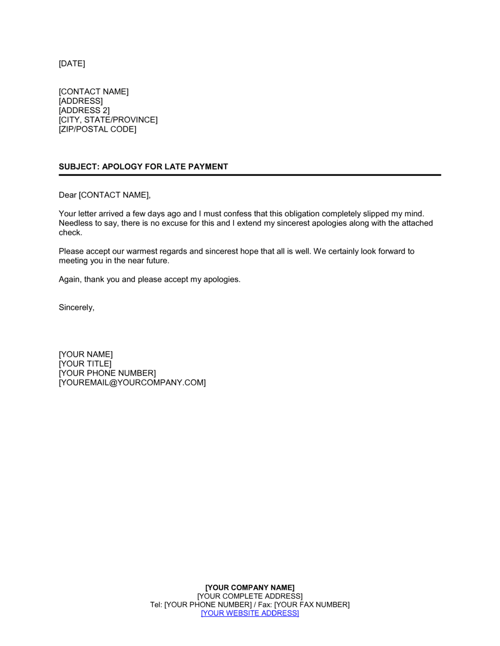 Letter Of Explanation For Late Payments Template Vrogue