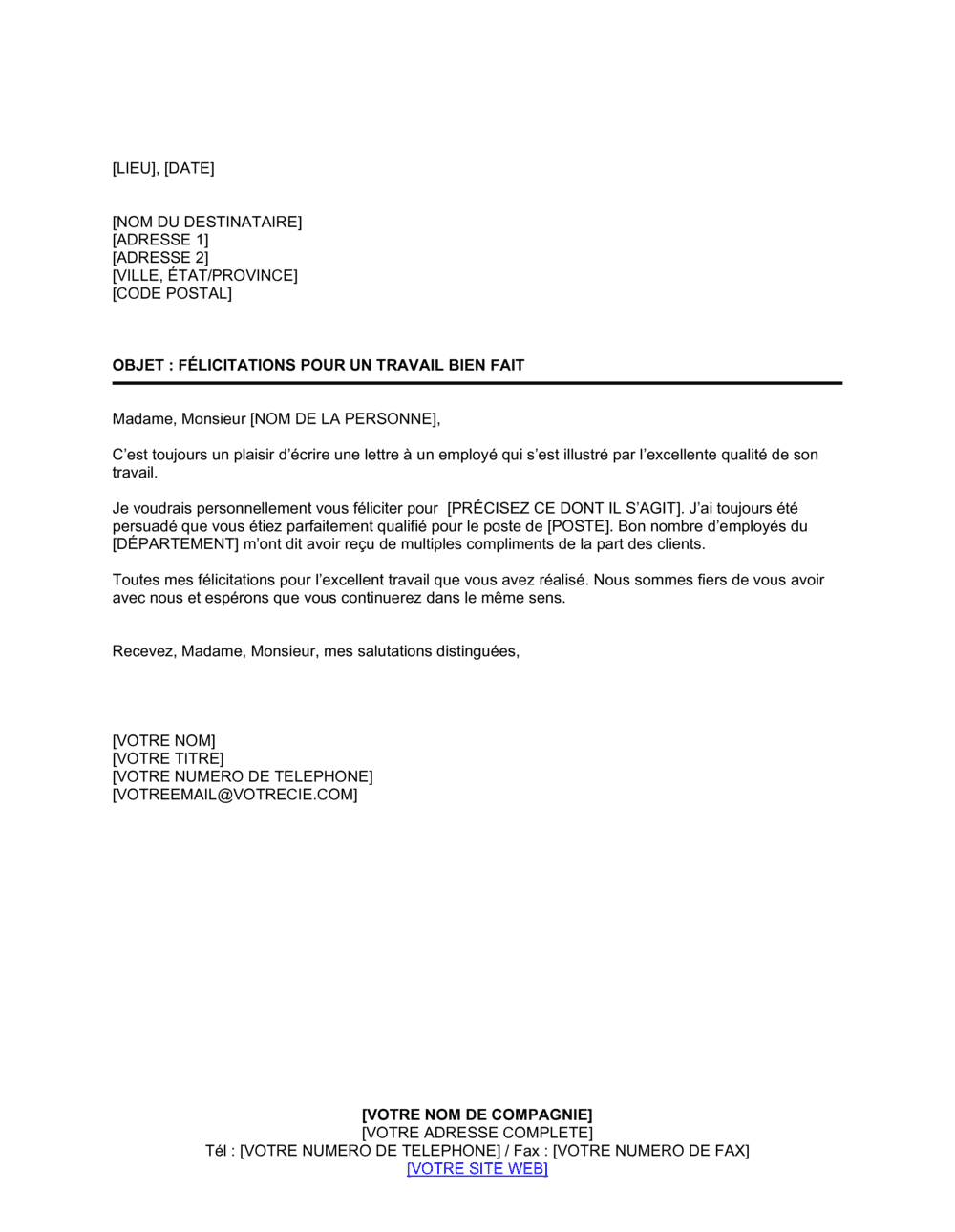 Business-in-a-Box's Félicitations d'un employé pour travail bien fait