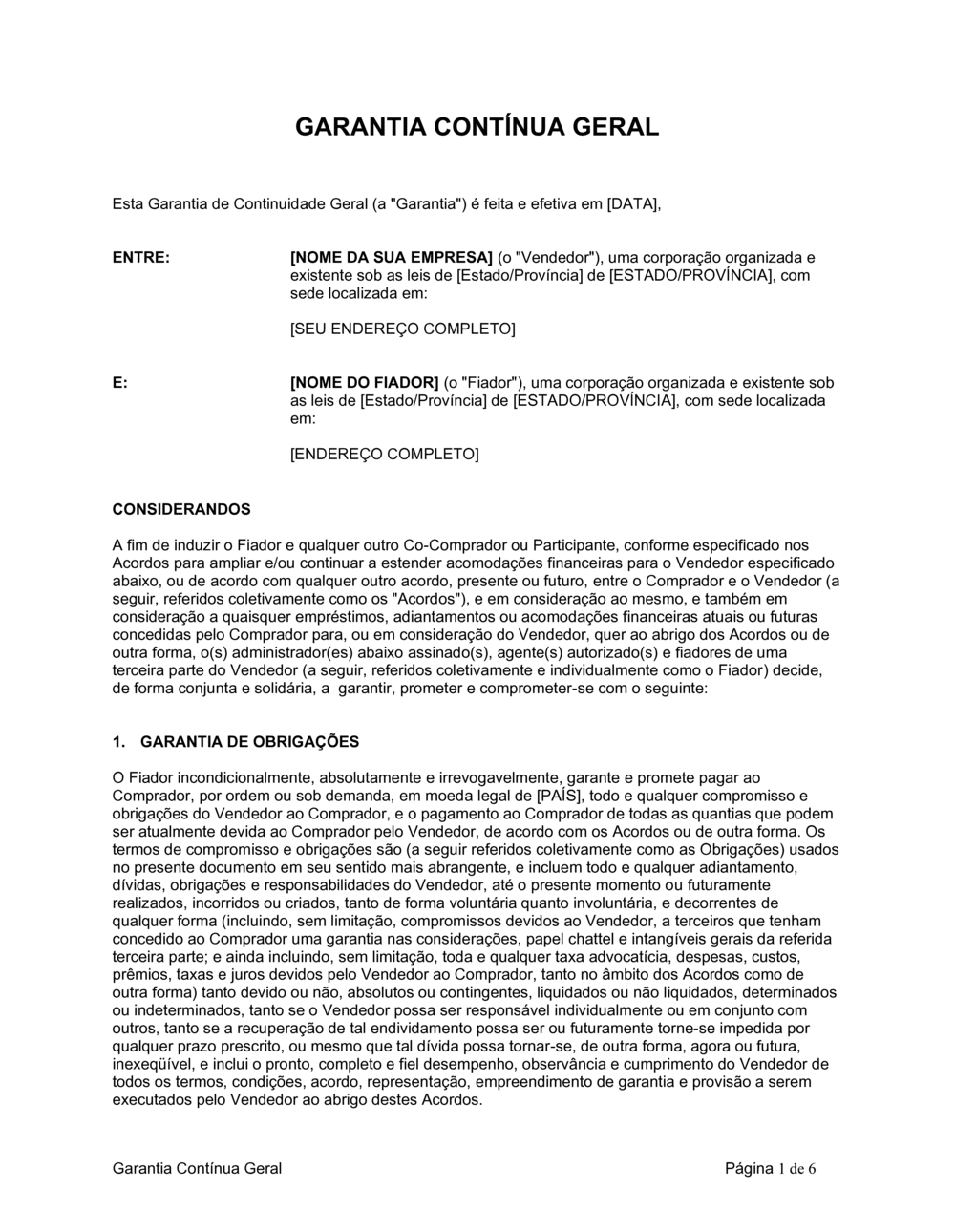 Business-in-a-Box's Garantia de Continuidade Geral