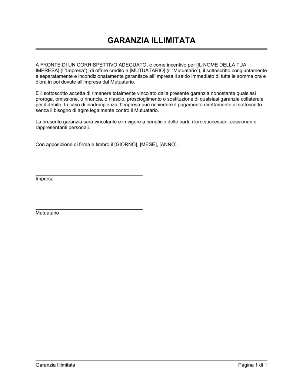 Business-in-a-Box's Garanzia illimitata