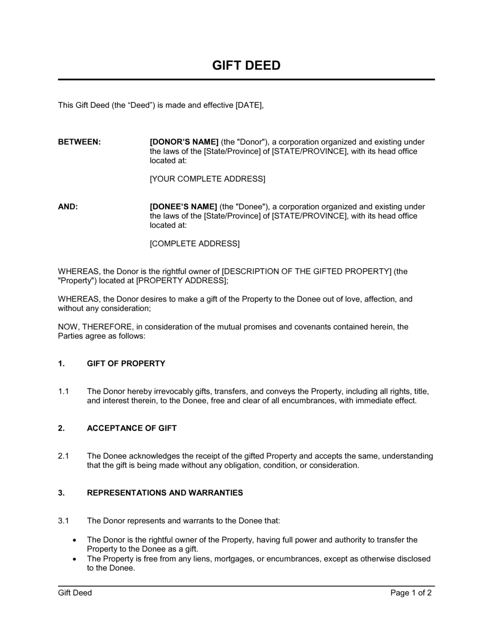 Deed Of Gift Letter Template Uk Free Infoupdate Deed Of Gift Letter Template Uk Free Infoupdate