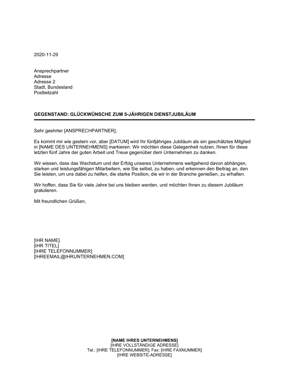 Business-in-a-Box's Glückwünsche zum 5-jährigen Dienstjubiläum