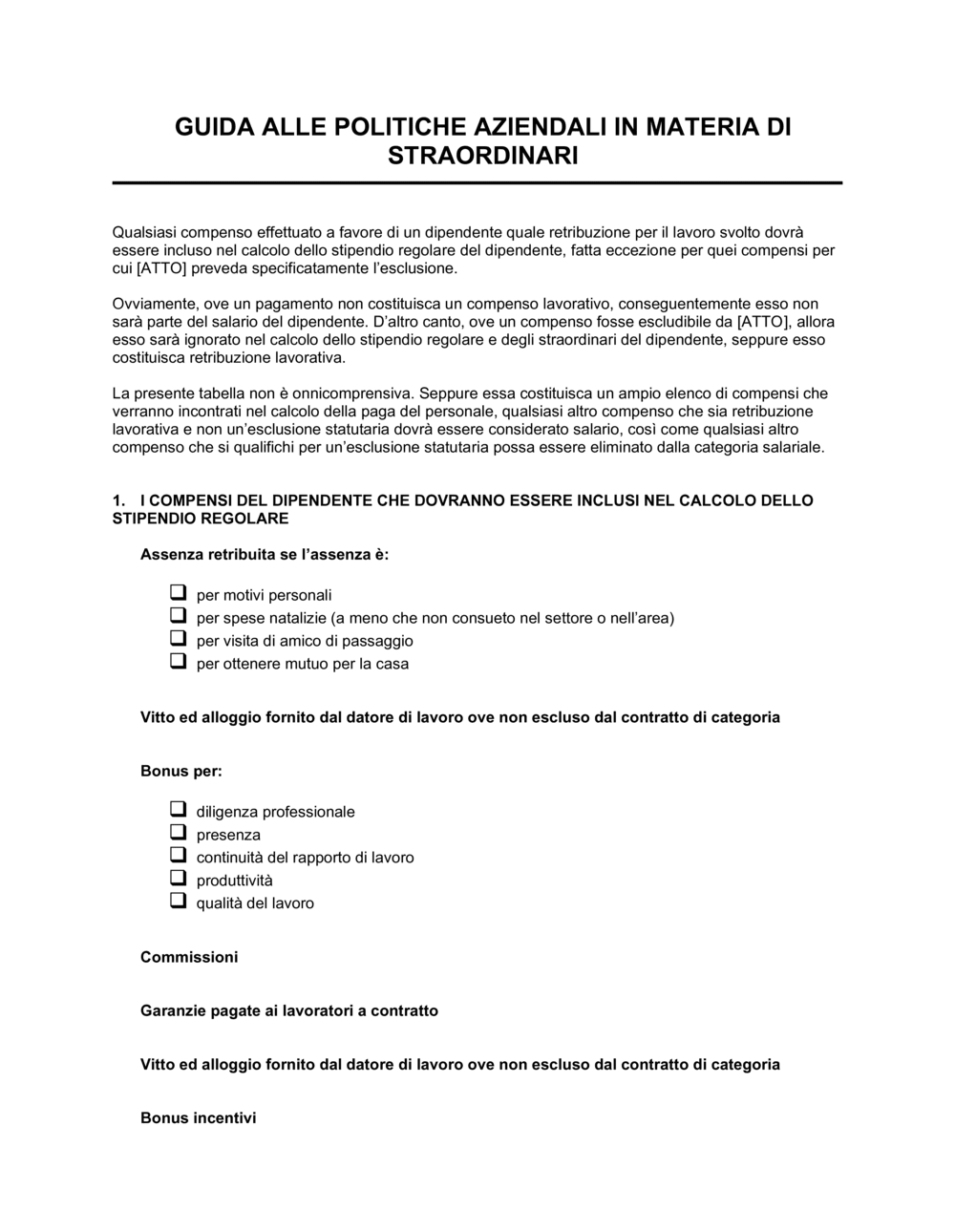 Business-in-a-Box's Guida alle politiche aziendali in materia di straordinari