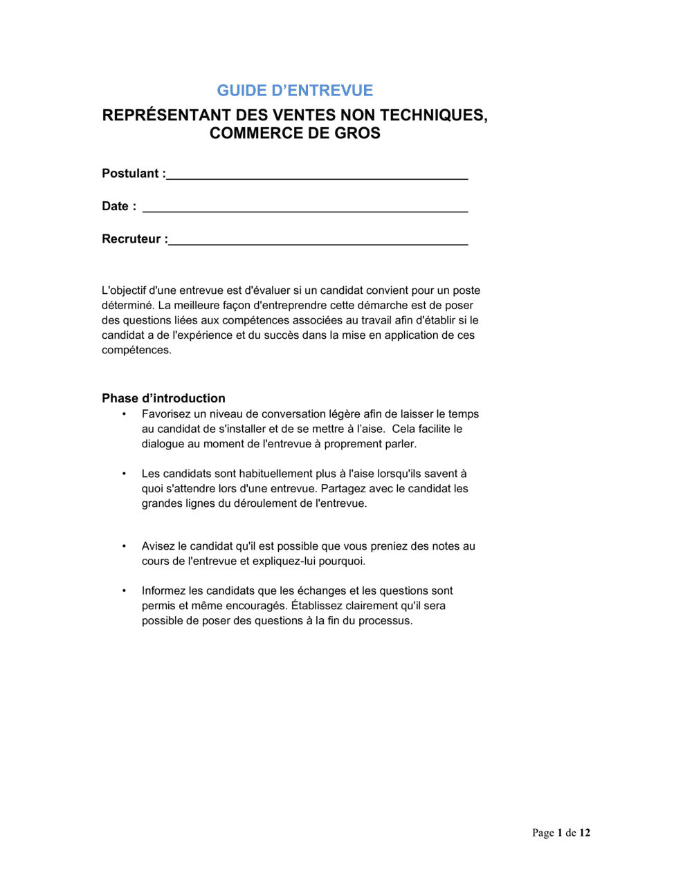 Business-in-a-Box's Guide d'entrevue Représentant des ventes (non technique)_Commerce de gros