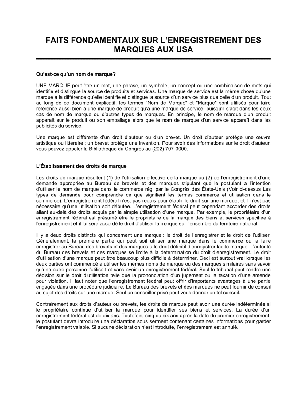 Business-in-a-Box's Guide pour l'enregistrement d'une marque aux USA