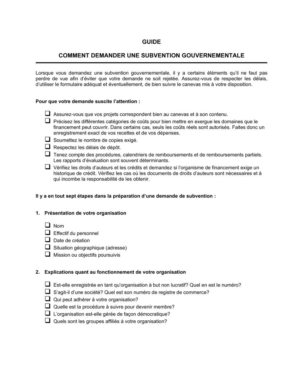 Business-in-a-Box's Guide Comment demander une subvention gouvernementale