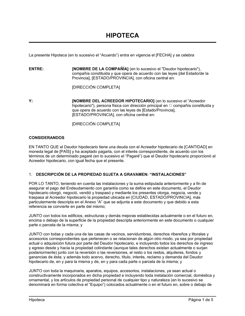 Business-in-a-Box's Hipoteca