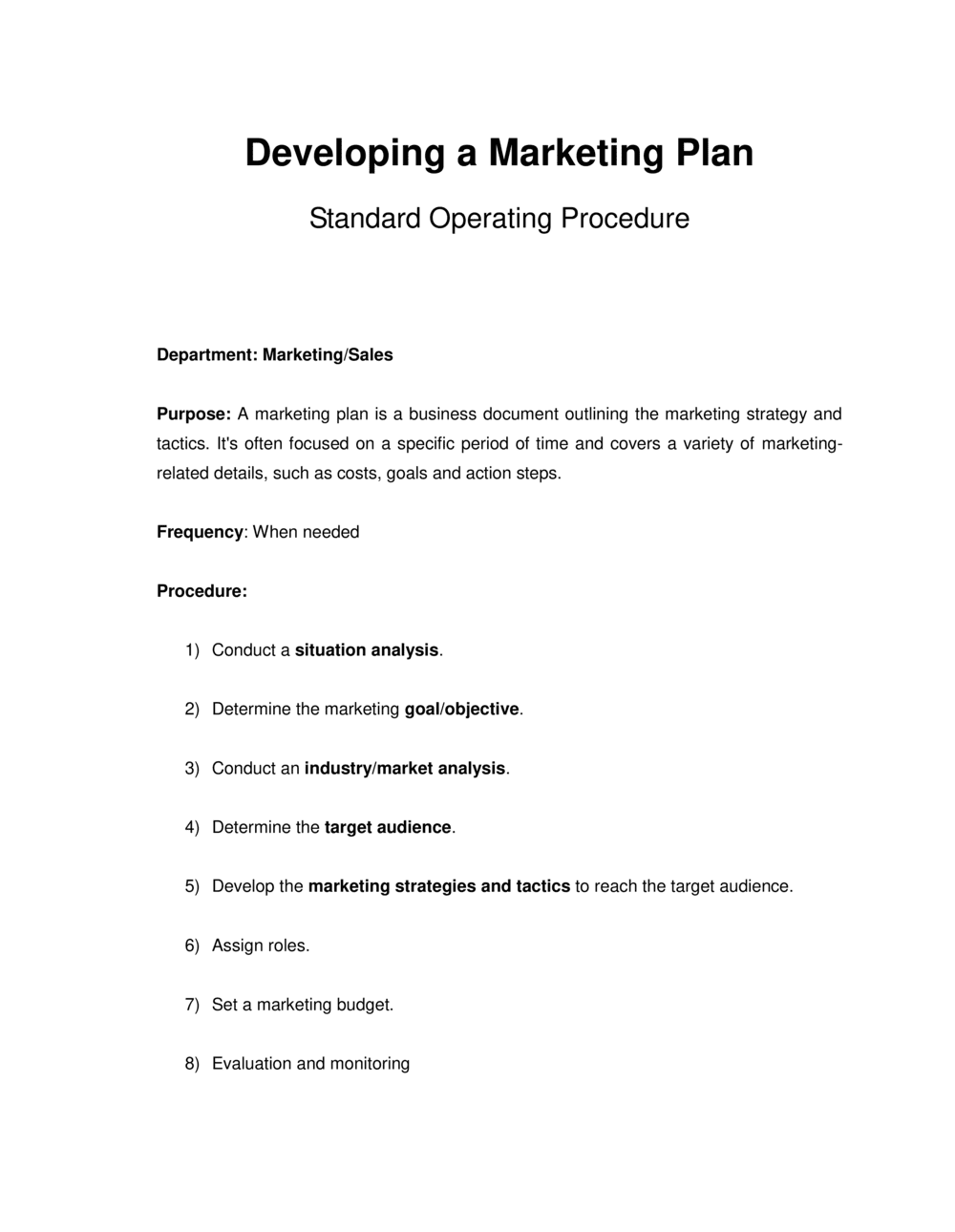 Business-in-a-Box's How to Develop a Marketing Plan Template