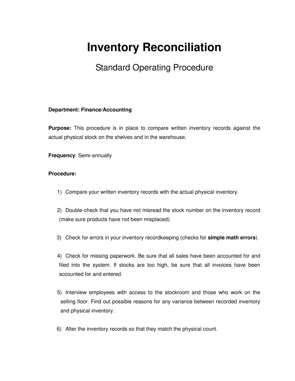 Business-in-a-Box's How to do Inventory Reconciliation Template