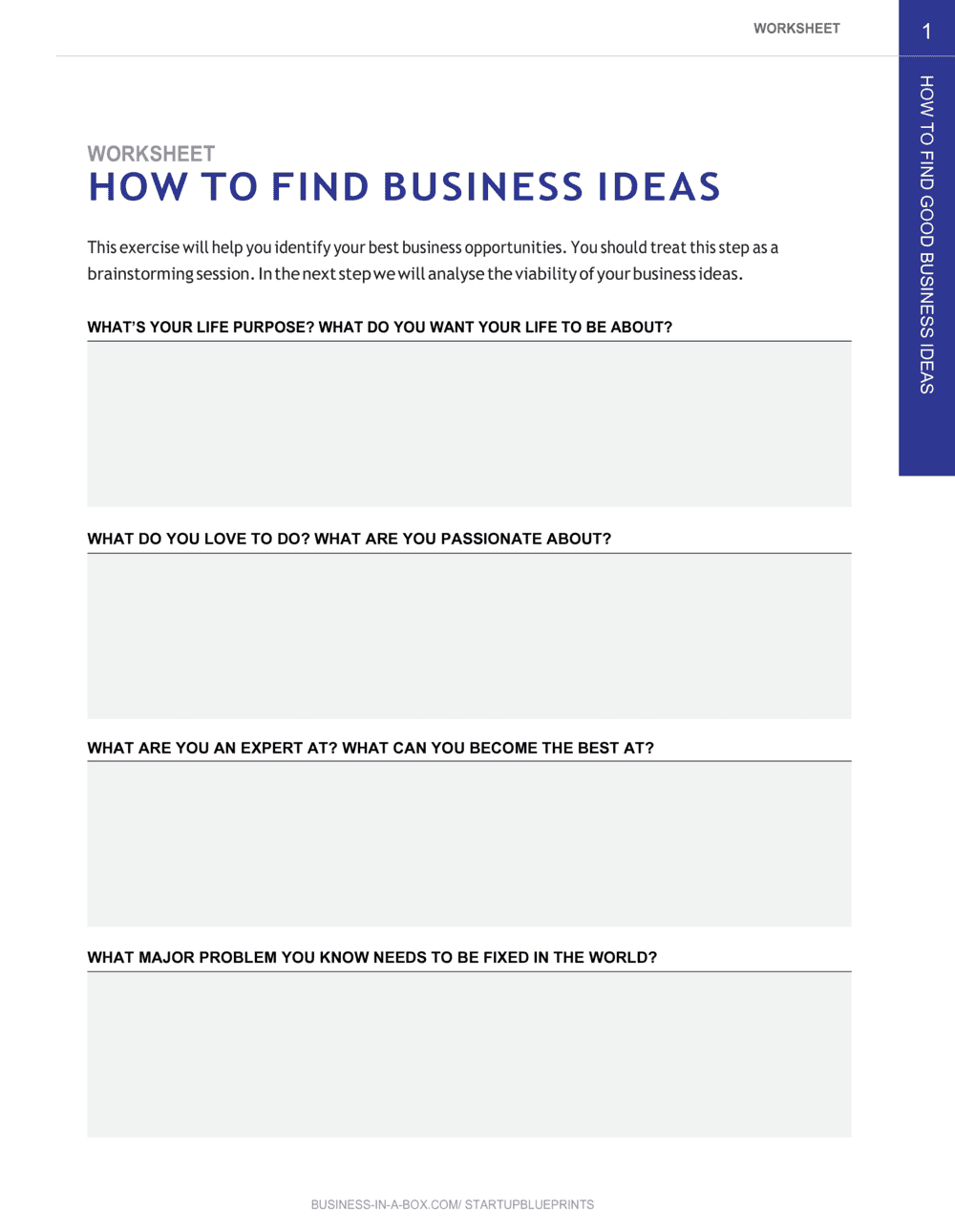 How To Find Good Business Ideas_startup Blueprints_chapter 21 Inside Business In A Box Templates