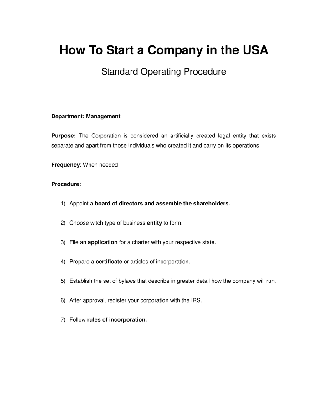 Business-in-a-Box's How to Incorporate a Business Template