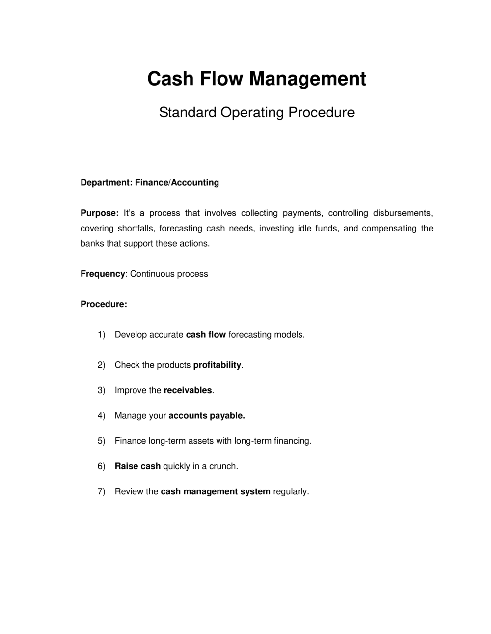Business-in-a-Box's How to Manage Cash Flow Template