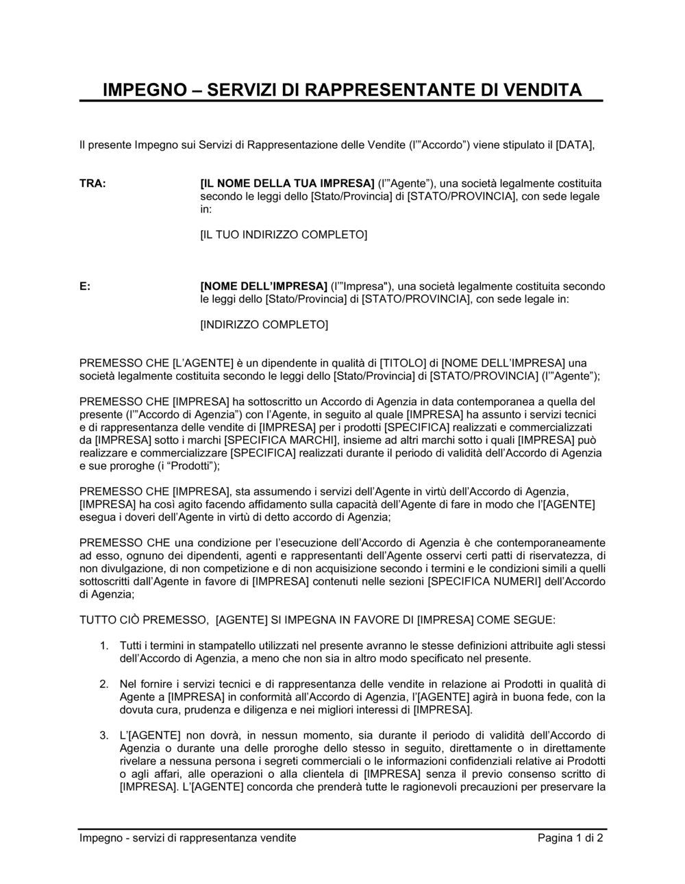 Business-in-a-Box's Impegno servizi rappresentanza vendite