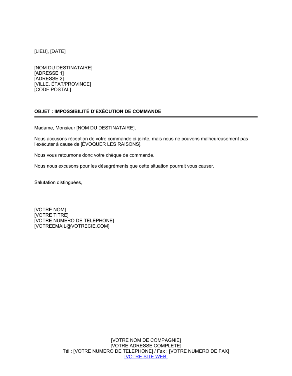 Business-in-a-Box's Impossibilité d'exécution de commande