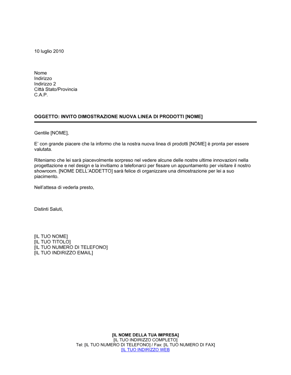 Business-in-a-Box's Invito Demo nuova linea