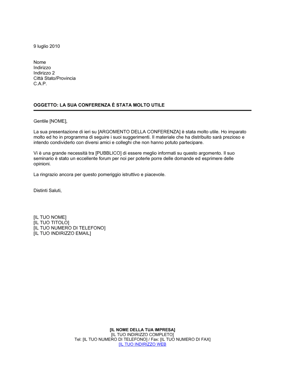 Business-in-a-Box's La sua presentazione è stata molto utile