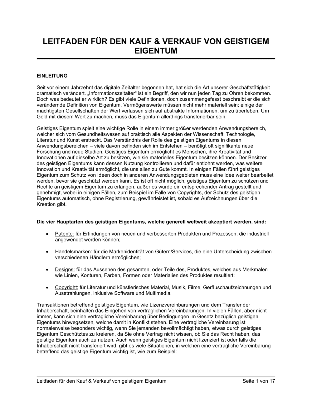 Business-in-a-Box's Leitfaden für den Kauf & Verkauf von geistigem Eigentum