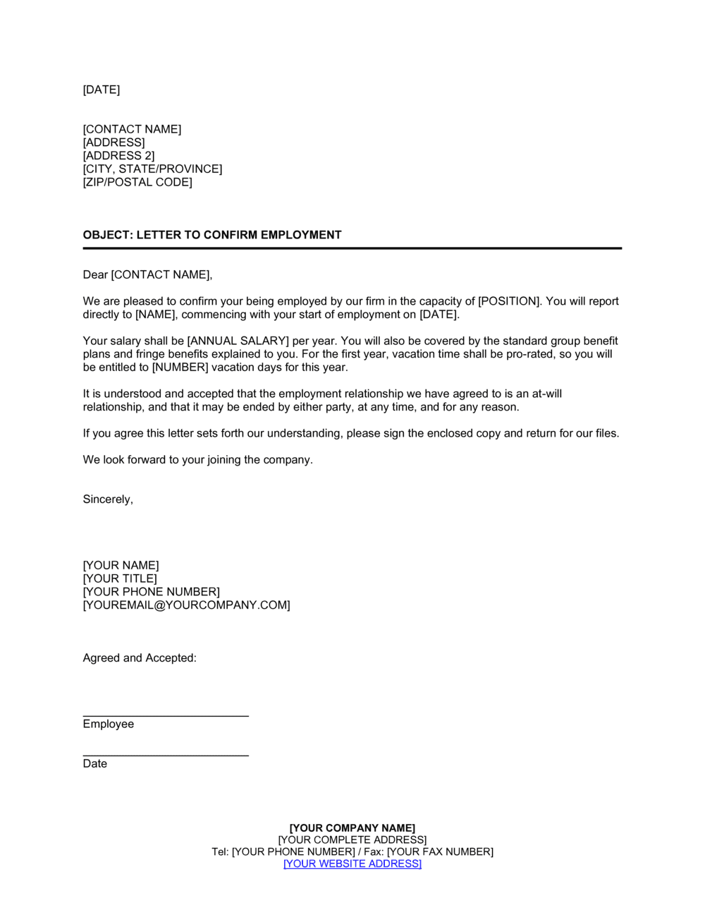 Confirmation Letter Template from templates.business-in-a-box.com