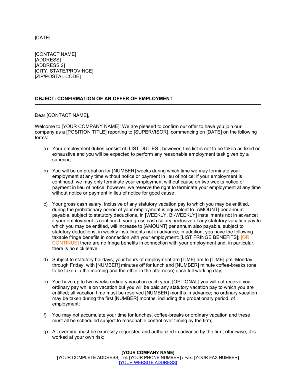 Confirming Letter Of Employment from templates.business-in-a-box.com