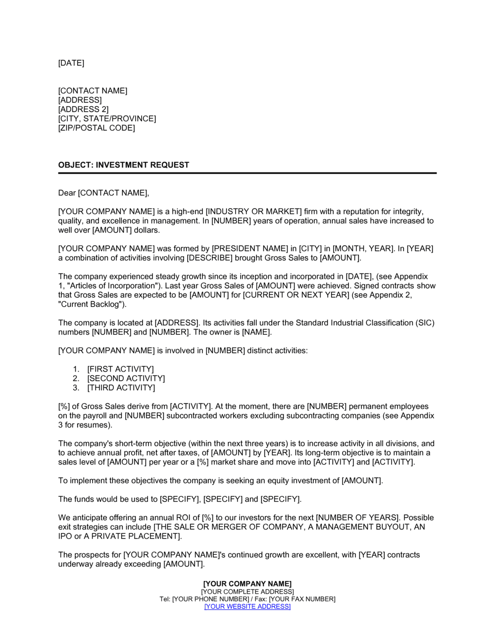 Investment Proposal Letter from templates.business-in-a-box.com