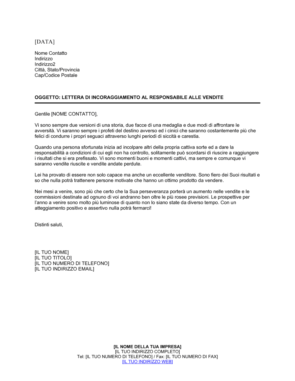 Lettera Di Incoraggiamento Per Momenti Difficili Lettera di incoraggiamento
