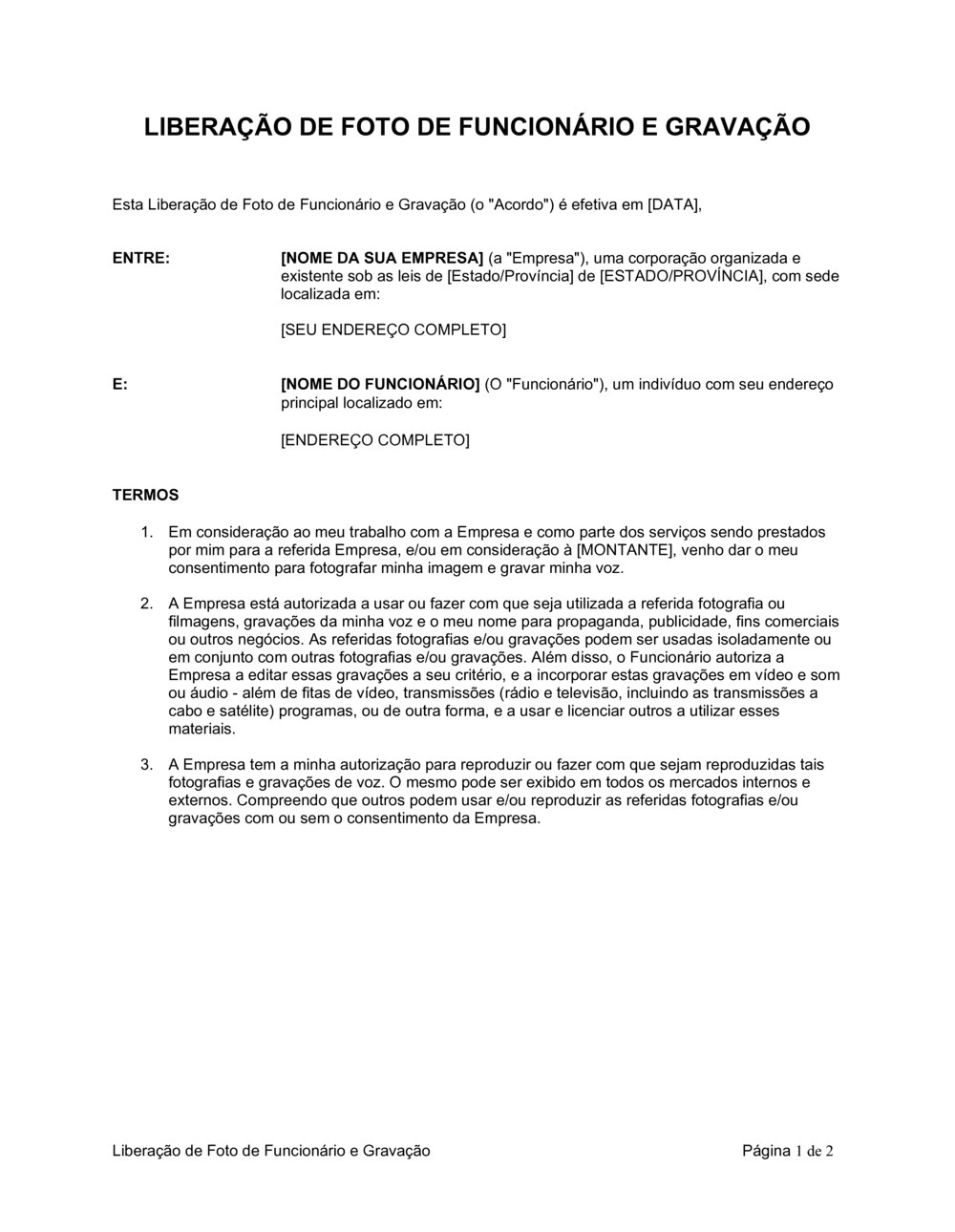Business-in-a-Box's Liberação de Foto e Registro de Funcionário