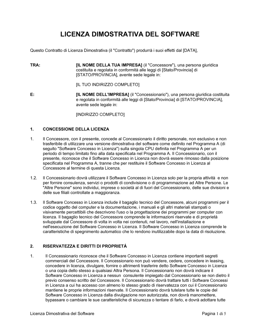 Business-in-a-Box's Licenza dimostrativa del software