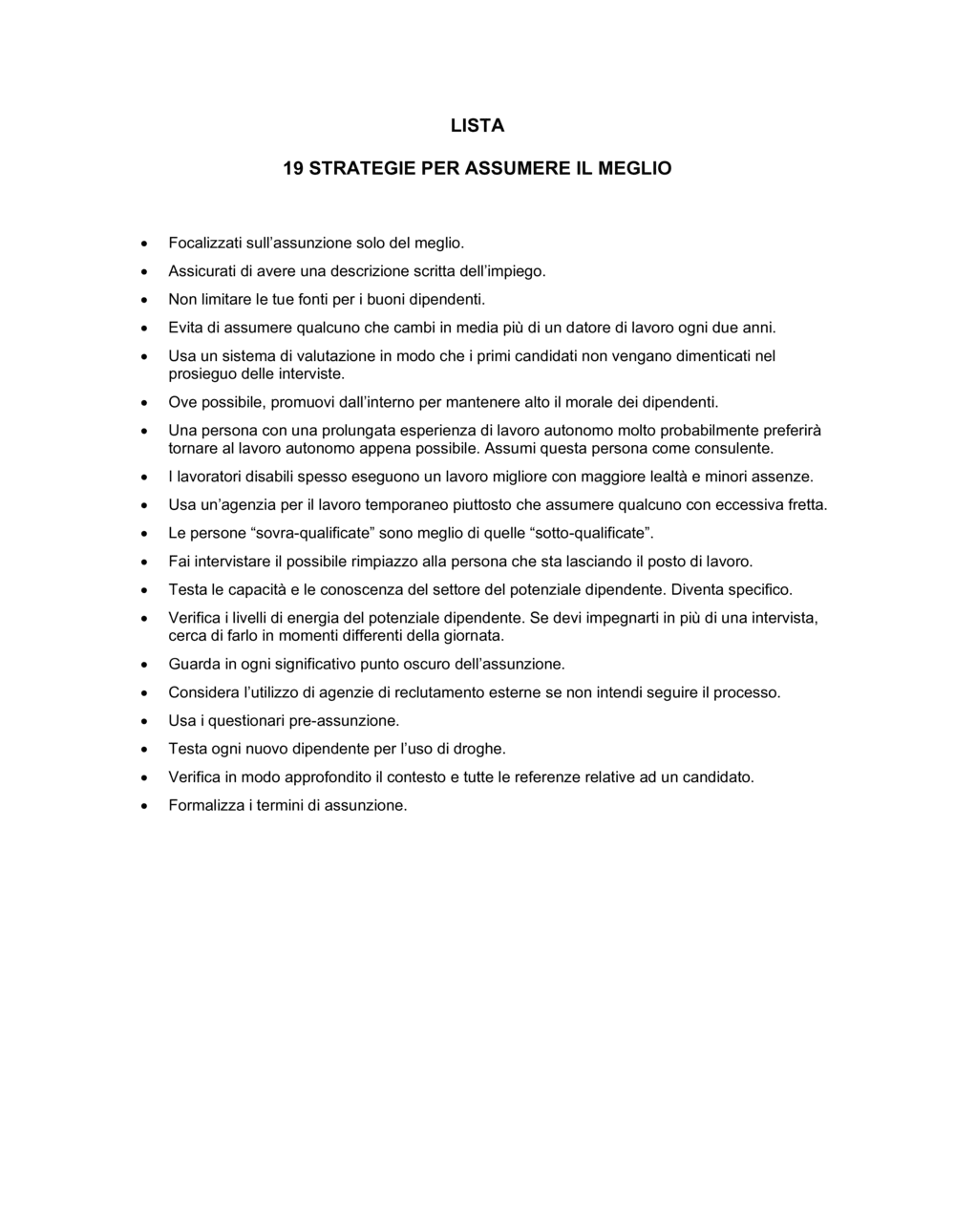 Business-in-a-Box's Lista 19 strategie per assumere il meglio