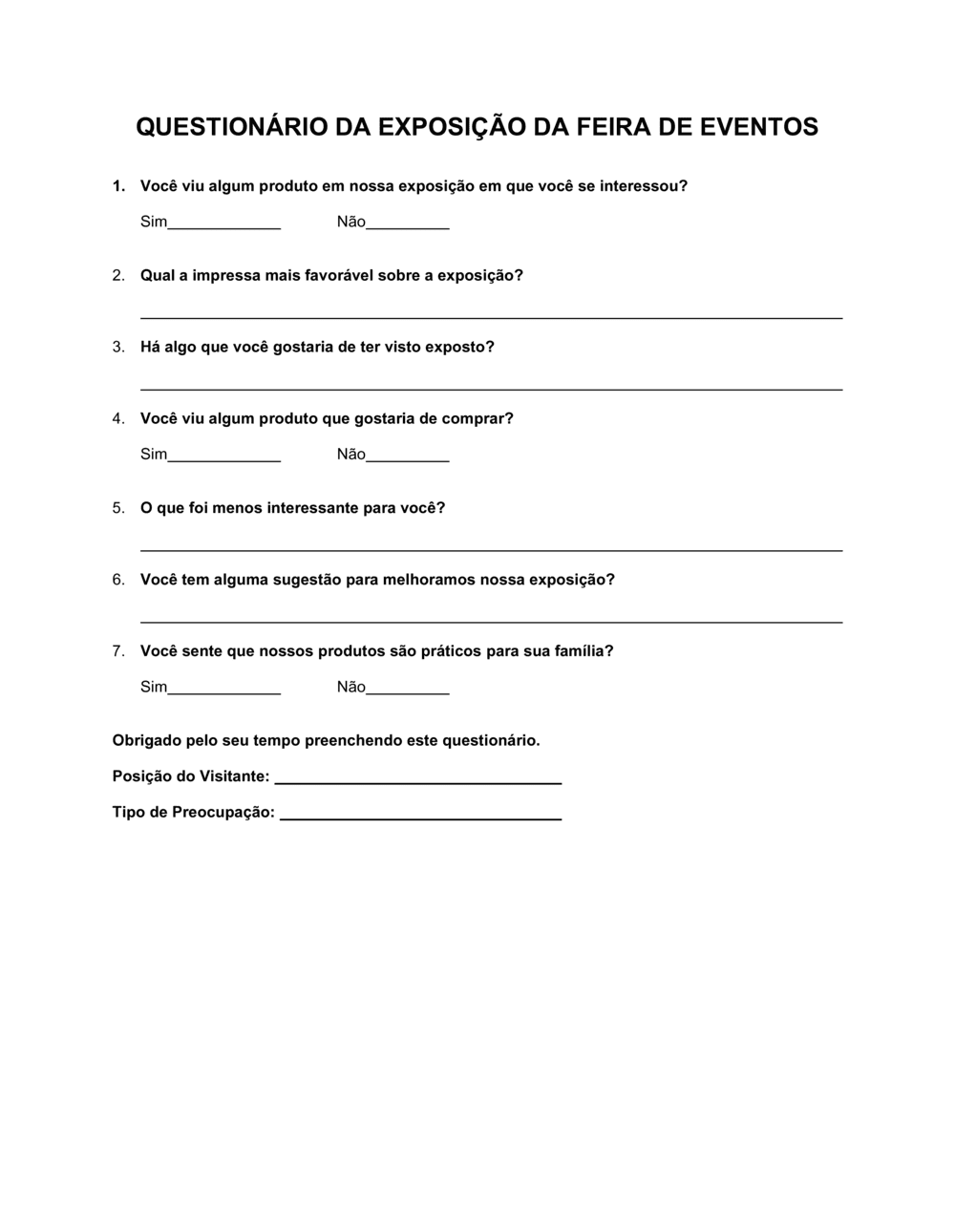 Business-in-a-Box's Lista de Conferência Questionário de Exibição