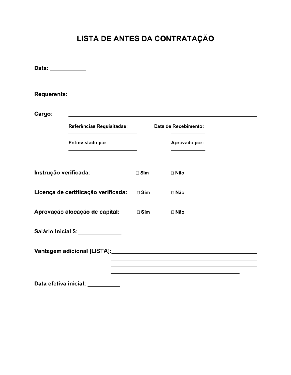 Business-in-a-Box's Lista de Conferência Pré-Emprego