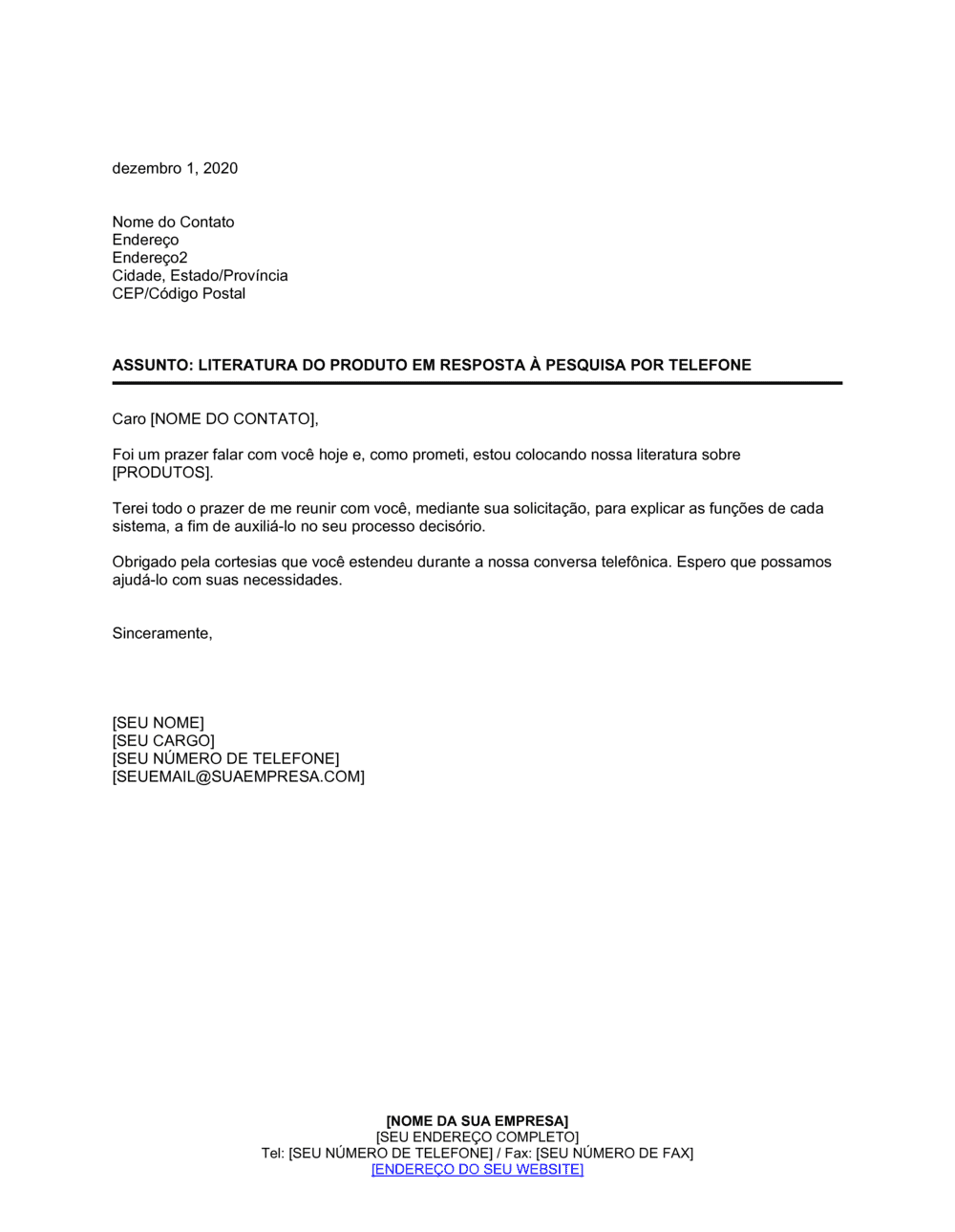 Business-in-a-Box's Literatura do Produto em Resposta à Dúvida por Telefone