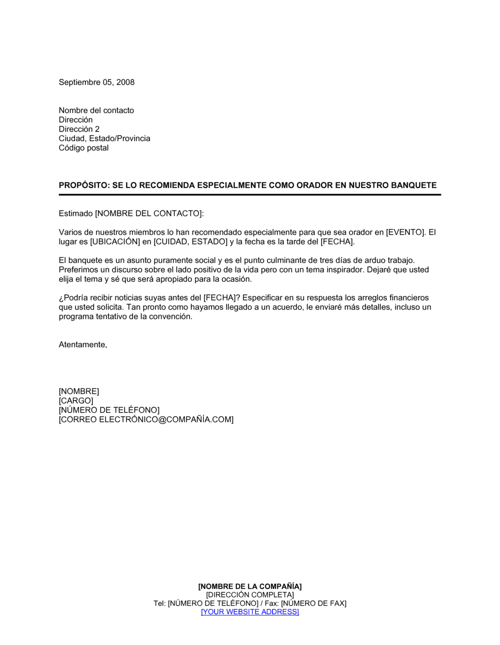 Business-in-a-Box's Lo sugerimos como orador en nuestro banquete