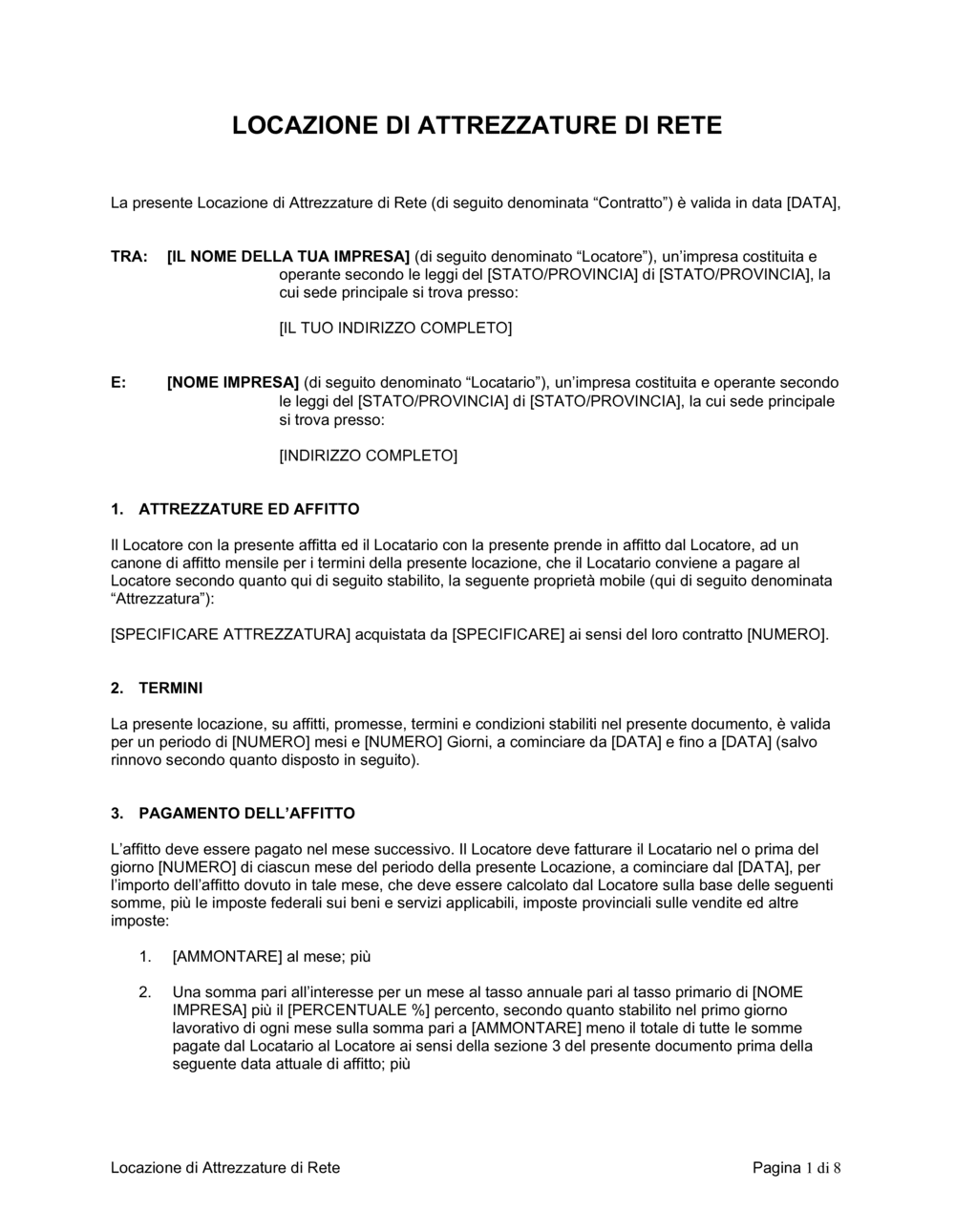 Business-in-a-Box's Locazione di attrezzature di rete