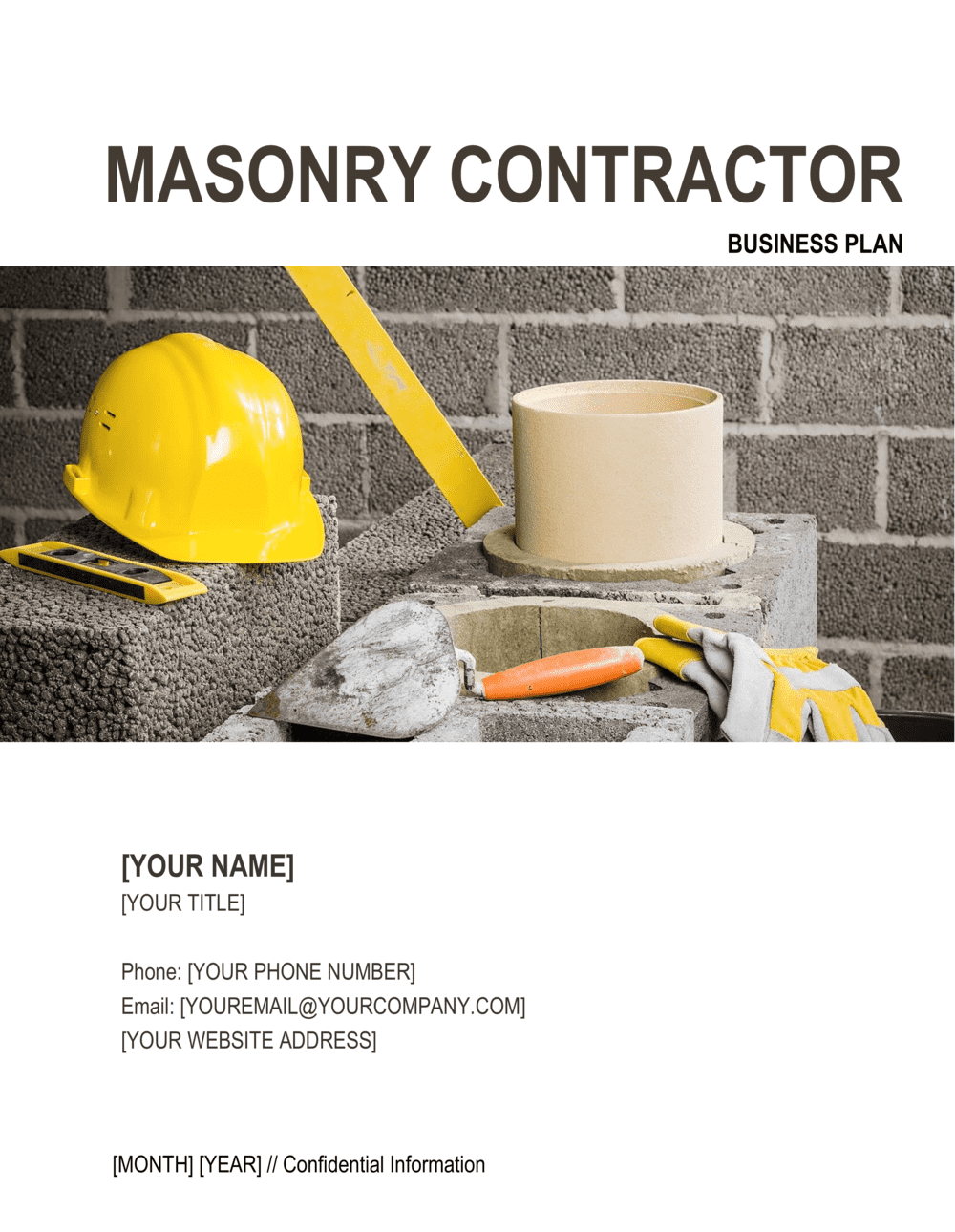 Business-in-a-Box's Masonry Contractor Business Plan Template