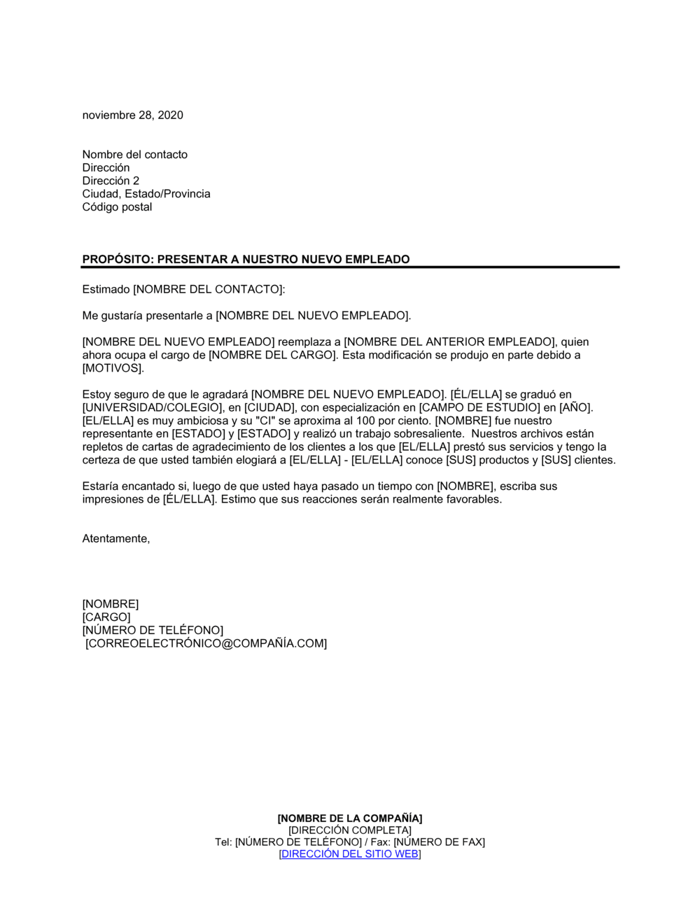 Business-in-a-Box's Me complace presentar a nuestro nuevo empleado