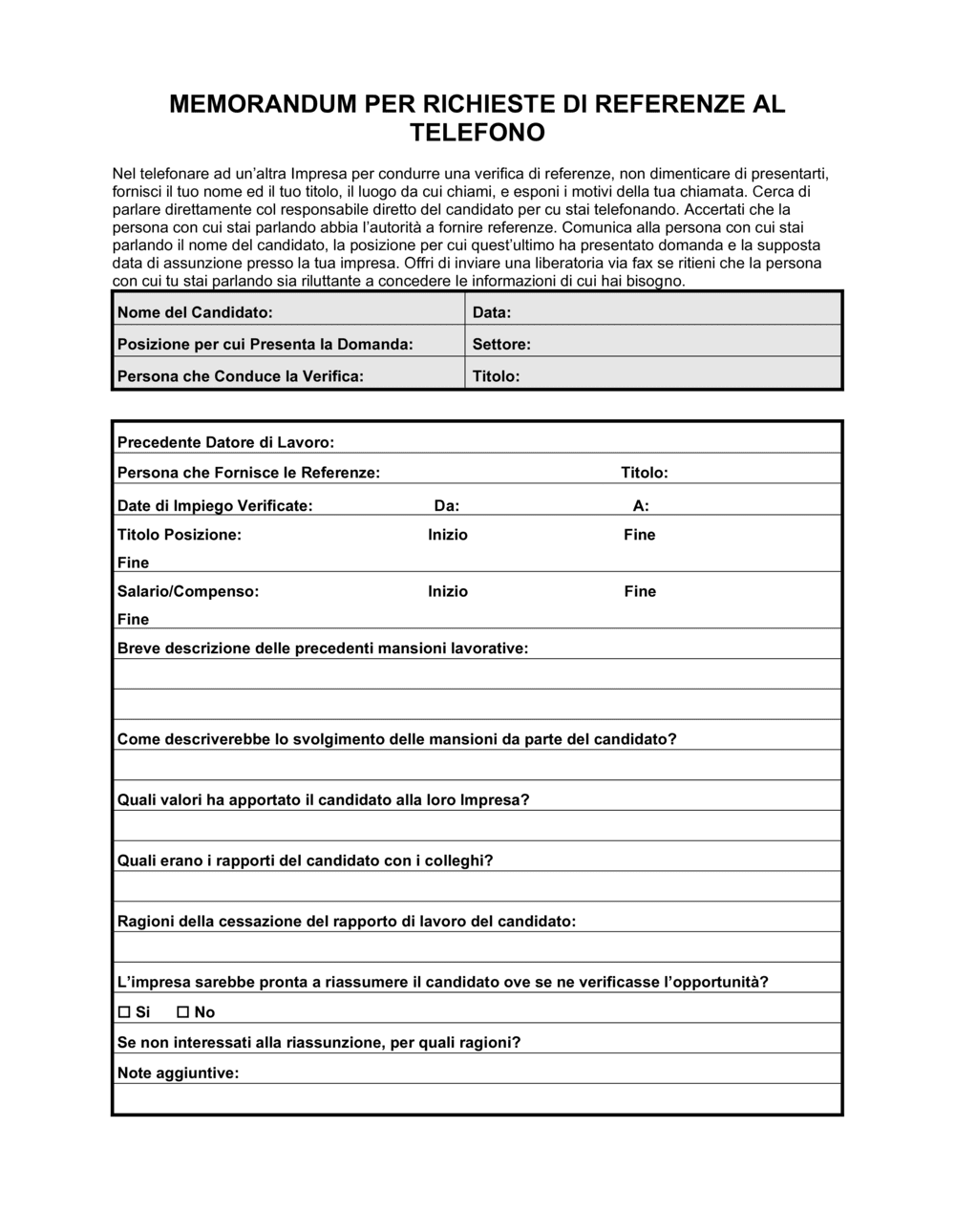 Business-in-a-Box's Memo referenze al telefono