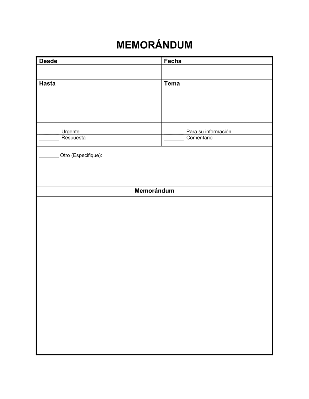 Business-in-a-Box's Memorándum