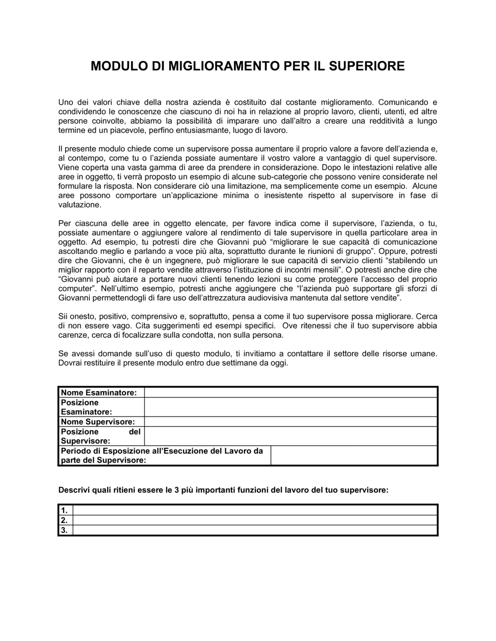 Business-in-a-Box's Modulo di miglioramento per il superiore