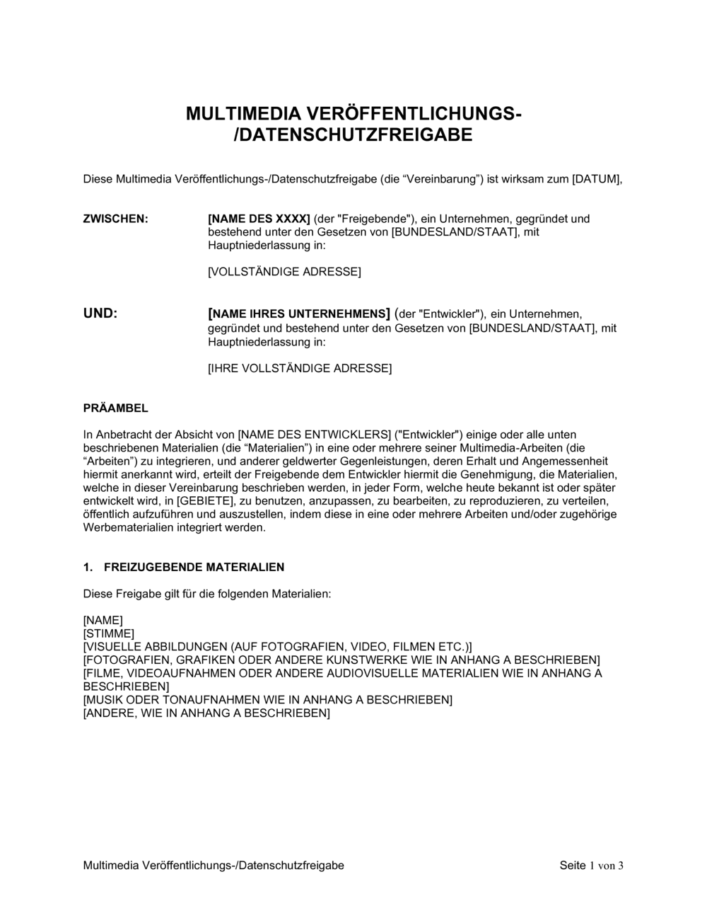 Business-in-a-Box's Multimedia Veröffentlichung_Freigabe persönlicher Materialien