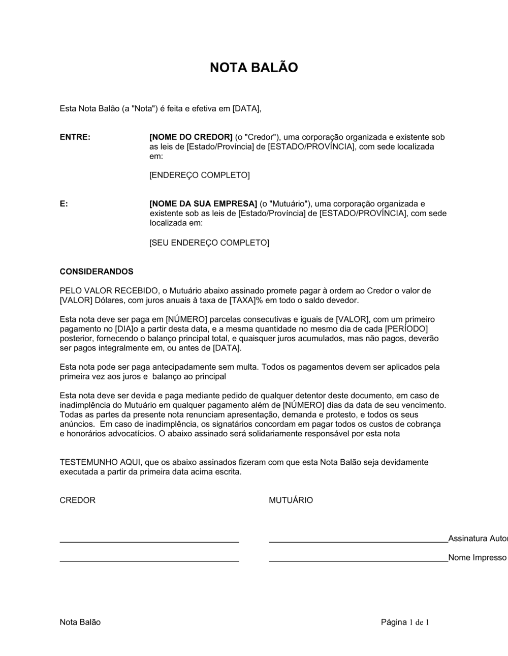 Business-in-a-Box's Nota Balão