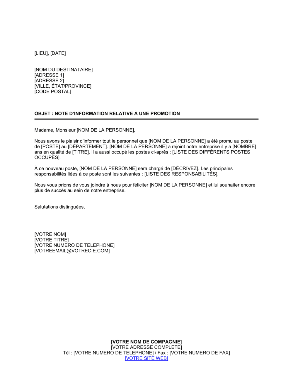 Business-in-a-Box's Note d'information Promotion