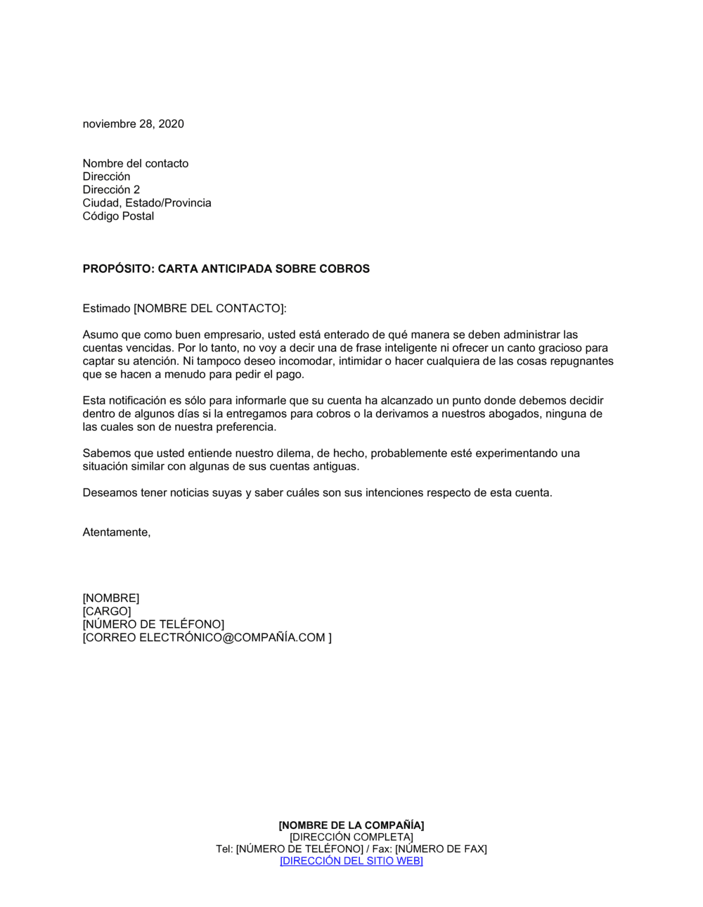 Business-in-a-Box's Notificación a pequeños comerciantes previa al cobro