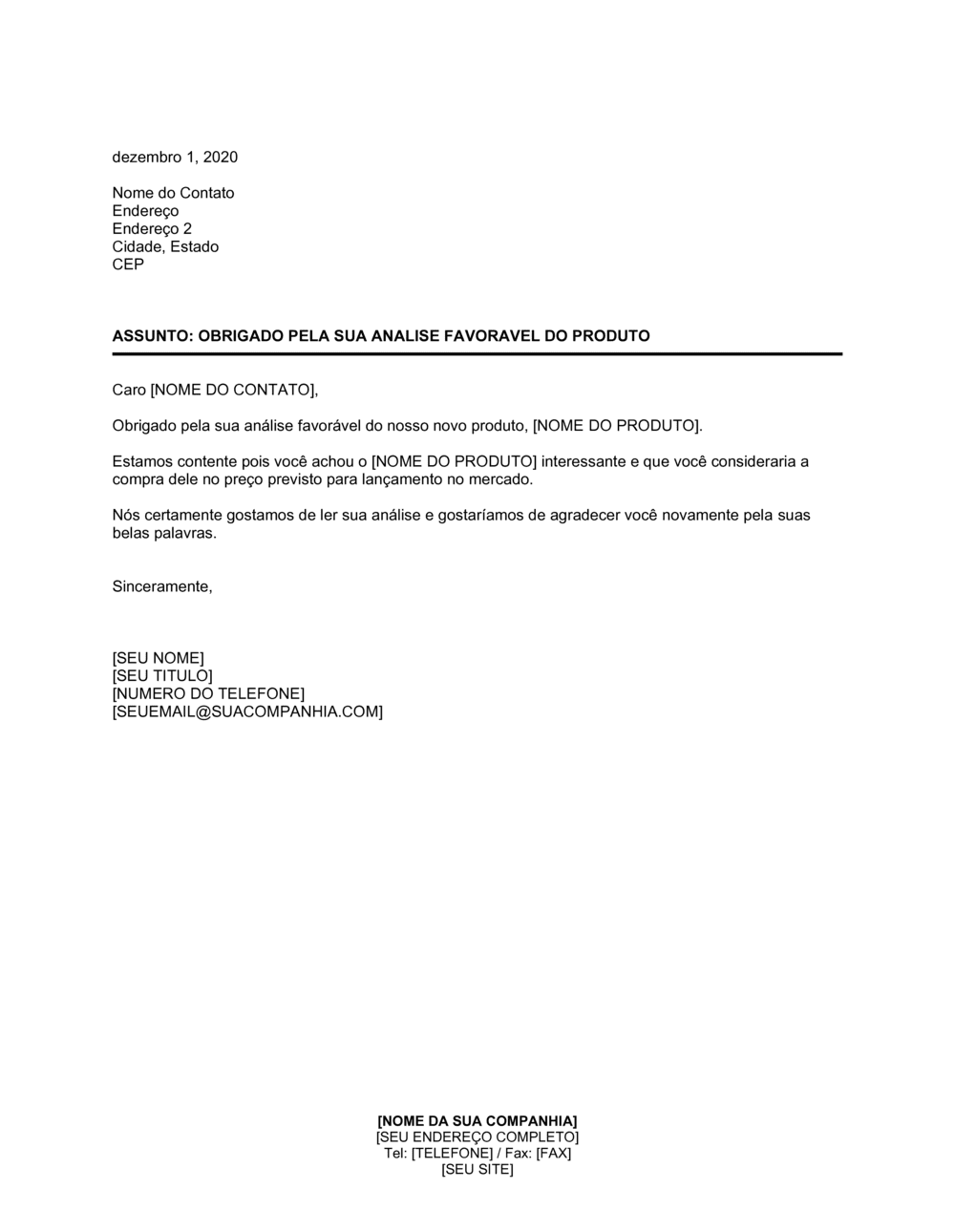 Business-in-a-Box's Obrigado pela Análise Favorável do Produto