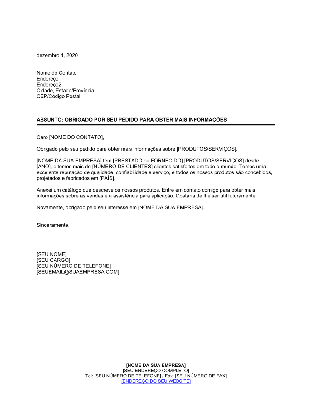 Business-in-a-Box's Obrigado por Seu Pedido por Maiores Informações