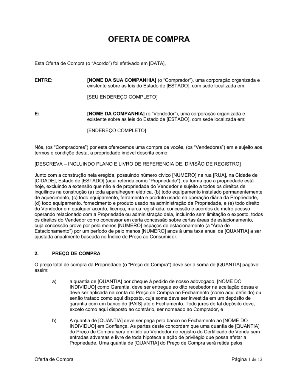 Business-in-a-Box's Oferta de Compra Propriedade Bem Imóvel