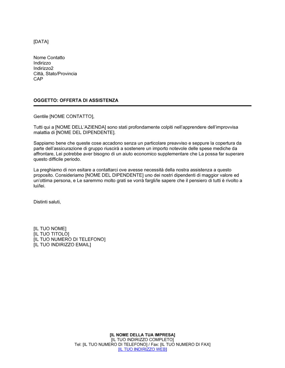 Business-in-a-Box's Offerta di assistenza