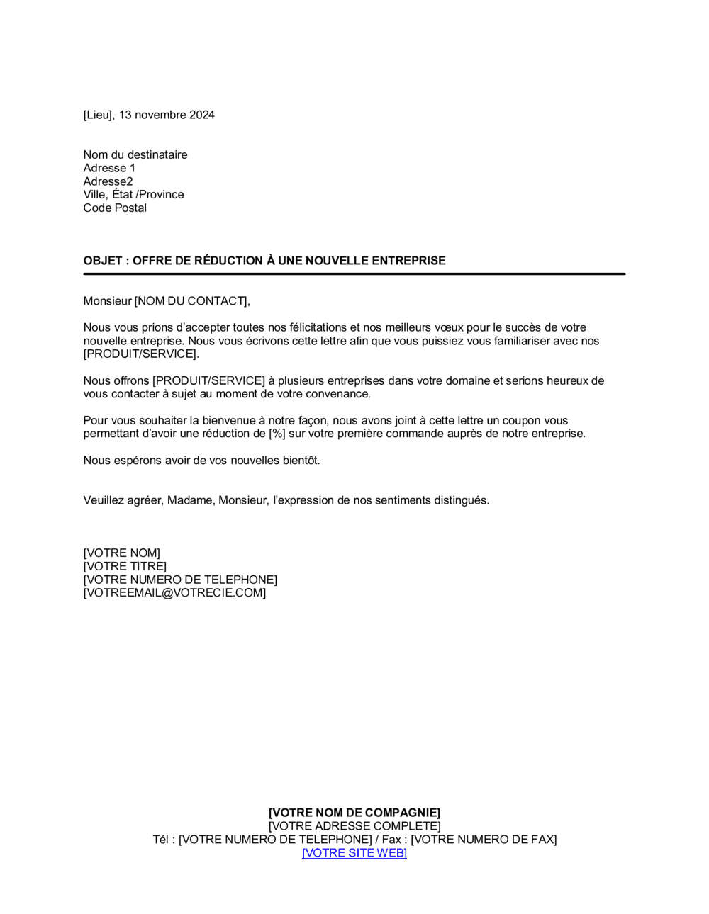 Business-in-a-Box's Offre de rabais pour souhaiter la bienvenue à une nouvelle entreprise