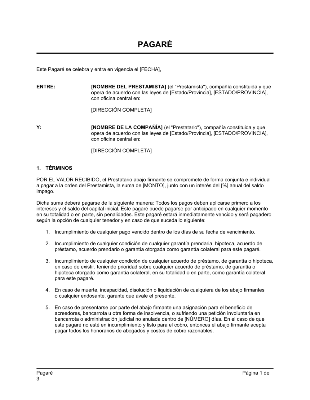 Business-in-a-Box's Pagaré con certificación